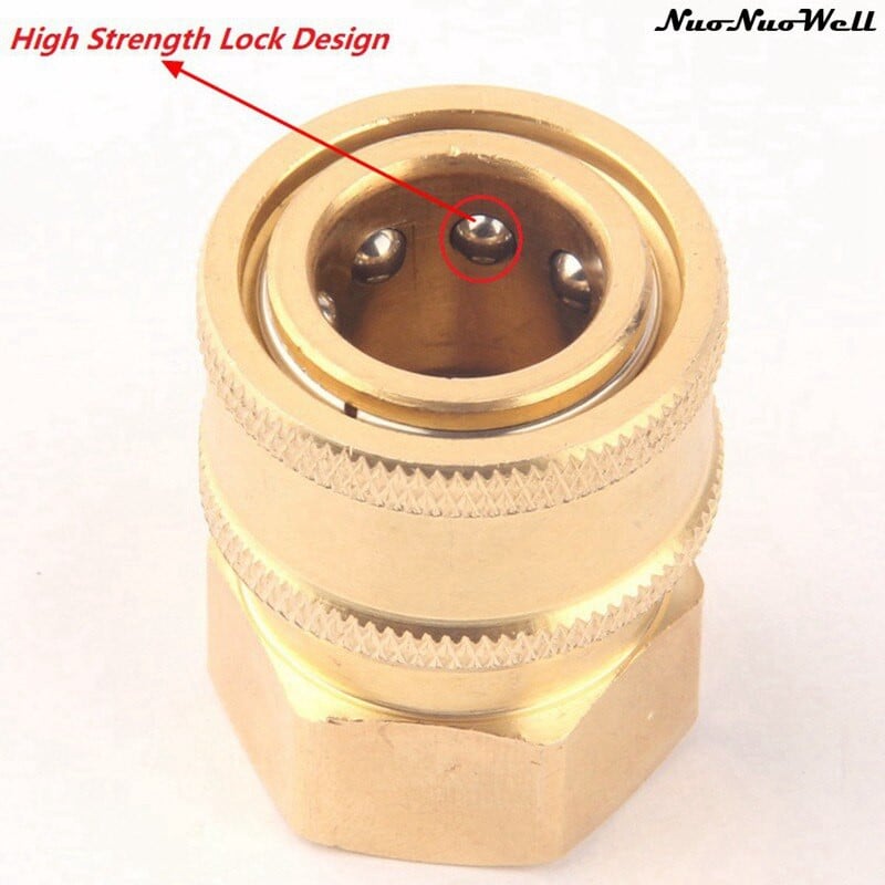 1 rinkinys G 3/8 colių moteriškas siūlas aukšto slėgio skalbimo mašina Greita jungtis Patvari medžiaga Sodo drėkinimo vandens pistoleto jungiamosios detalės