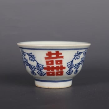 Guangxu Of Qing Dynasty Antique Wedding Ceramic Cups Красив комплект чаши за чай Teaware Curio Tea Bowl for Tea Ceremony Чаша за чай