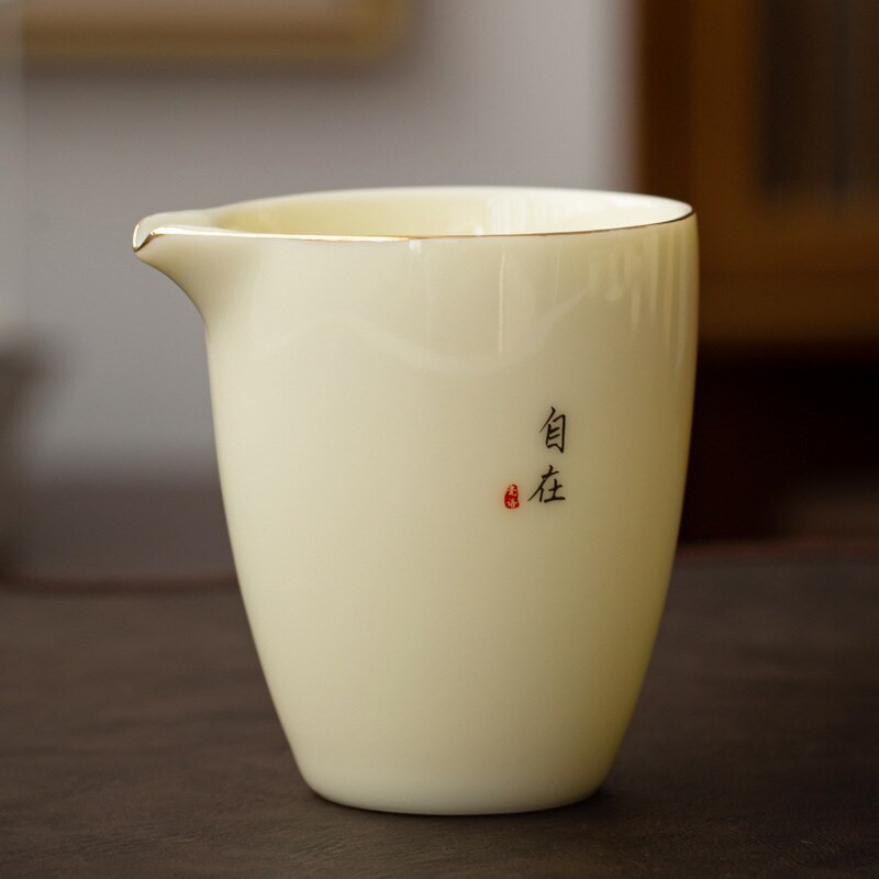 4 Stílusú Suet Jade porcelán vásári csésze kínai teás bögrék Kung Fu Vintage Zen tea tengeri teáscsésze teásedény Sárga teaszertartási edény