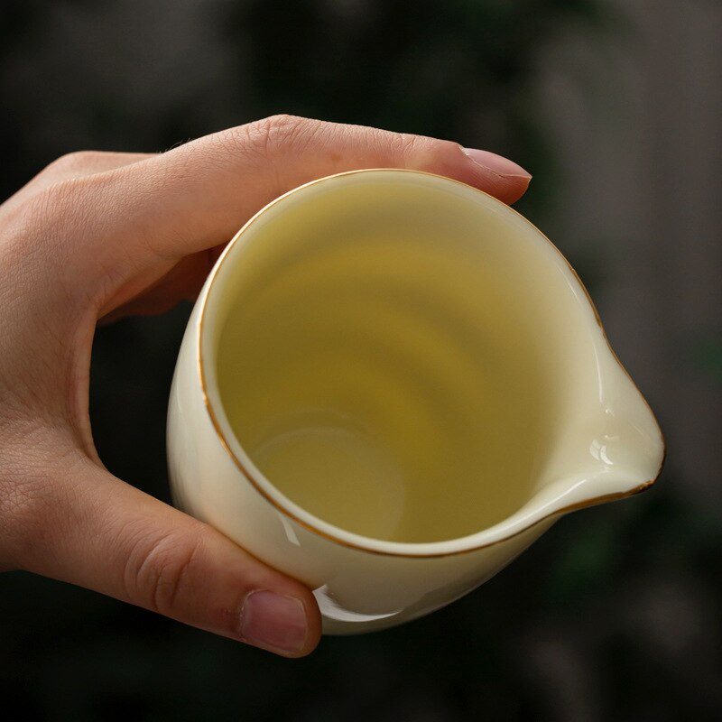 4 Stílusú Suet Jade porcelán vásári csésze kínai teás bögrék Kung Fu Vintage Zen tea tengeri teáscsésze teásedény Sárga teaszertartási edény