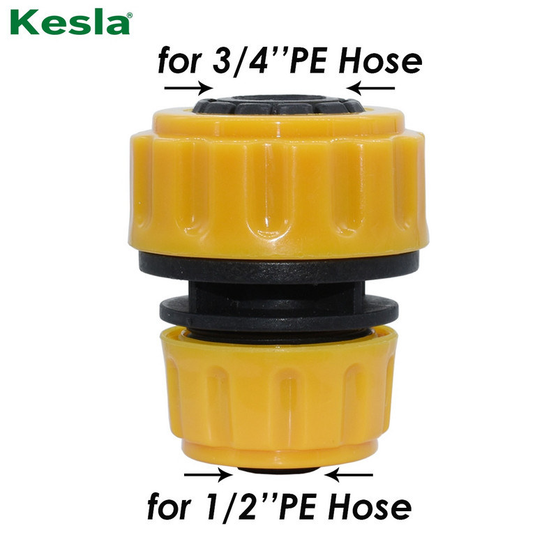 KESLA 2 DB vízcsap tömlő 3/4" - 1/2" adapter szerelvény gyorscsatlakozó csőjavítás univerzális kerti kellékek üvegház