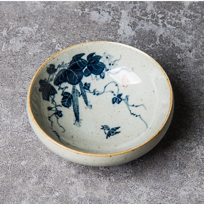 Senovinis rankomis dažytas rašalu tapyba Moliūgų keramikos puodeliai Melionų arbatos puodelių rinkinys Arbatos lėkštė arbatos ceremonijai Gysločio arbatos puodelis Vyno puodeliai