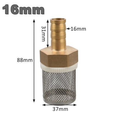 1buc 16 19 25 32mm Furtun Filtru de apă Filtru Pulverizator Pompă de spălare auto Filtru plasă din oțel inoxidabil Filtru plasă