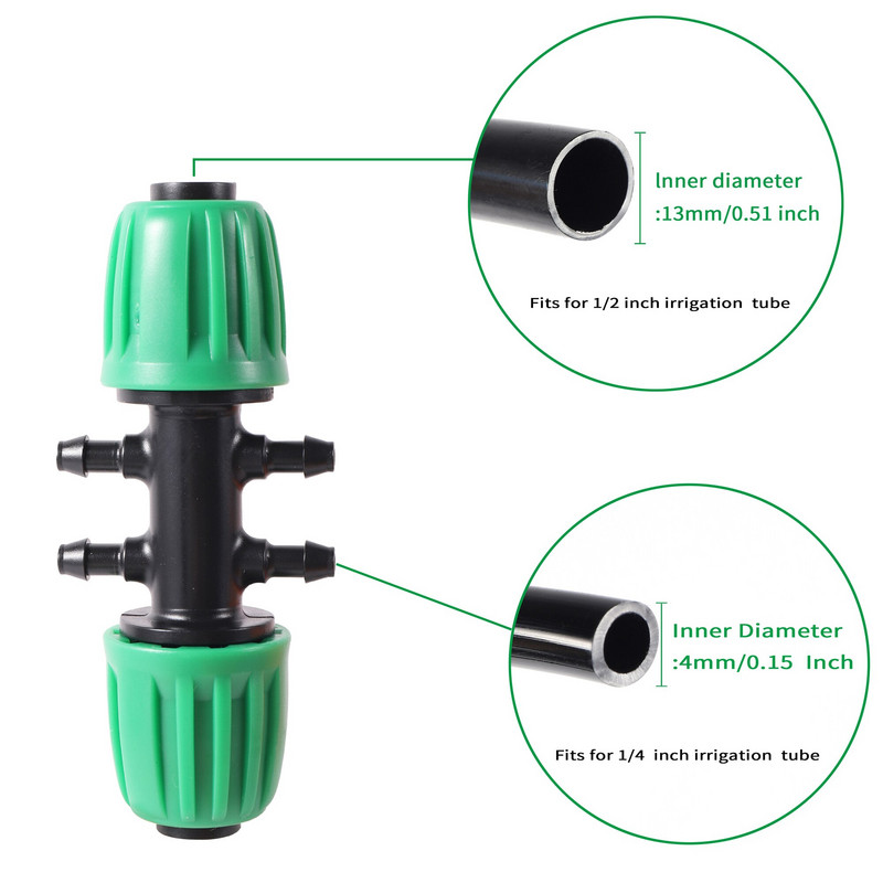 20 buc. T-uri drepte cot 16mm PE teava blocata conector supapa gradina agricultura udare automata micro irigare sistem imbinare