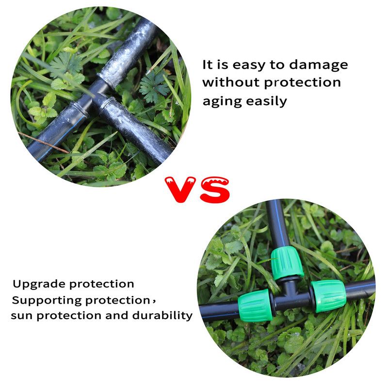 20 buc. T-uri drepte cot 16mm PE teava blocata conector supapa gradina agricultura udare automata micro irigare sistem imbinare