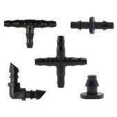 Kit de fitinguri pentru irigare 50 de bucăți Conectori ghimpați pentru irigare prin picurare pentru conectori pentru furtunuri de apă pentru grădină de legume de 1/4 inch