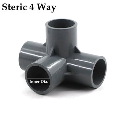 2db 3 szín 20-32 mm-es PVC csőcsatlakozók Kerti vízcső egyforma pólusú csatlakozók Összekötők Otthoni Tárolókonzolok Tartozékok