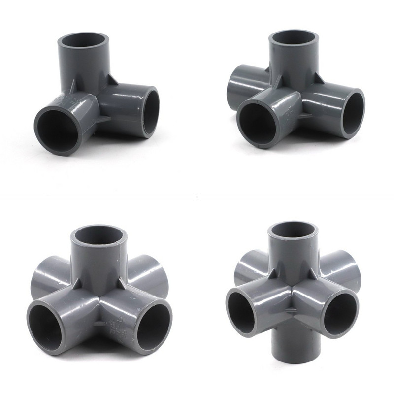 2db 3 szín 20-32 mm-es PVC csőcsatlakozók Kerti vízcső egyforma pólusú csatlakozók Összekötők Otthoni Tárolókonzolok Tartozékok
