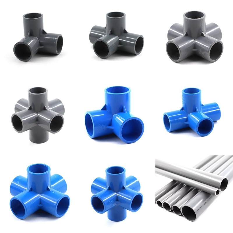 2db 3 szín 20-32 mm-es PVC csőcsatlakozók Kerti vízcső egyforma pólusú csatlakozók Összekötők Otthoni Tárolókonzolok Tartozékok