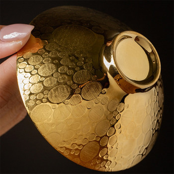 Керамична златна глазура Kung Fu Master Cup Творческа порцеланова малка купа за чай Проста ръчно изработена чаша за чай Чаша за вода Съдове за напитки