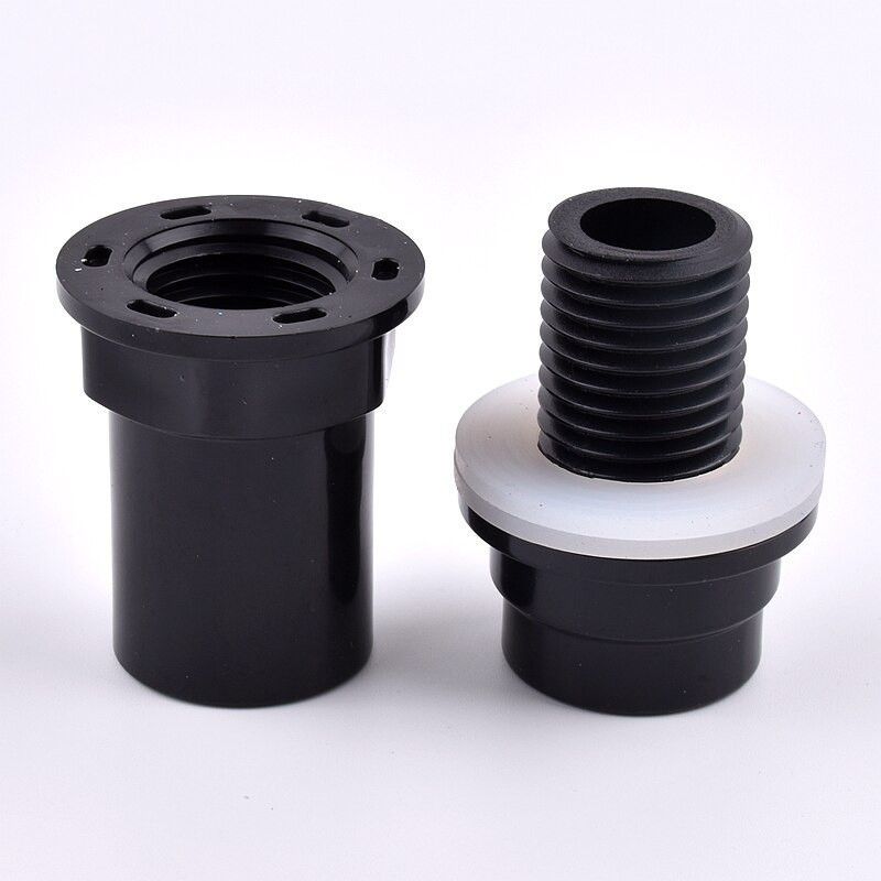 2 ~ 20 db 20 ~ 50 mm-es akváriumi leeresztő csatlakozó PVC cső vízbemenet kimeneti szerelvények túlfolyó menetes víztartály-ellátó akvárium csatlakozók