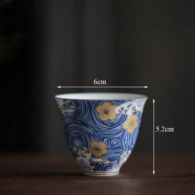 Kreativne emajlirane šalice za kavu Ručno izrađene keramičke šalice za čaj Porculanska visokokvalitetna šalica za čaj s poklopcem i filtrom Čajna ceremonija