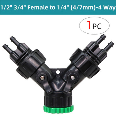 Kertek öntözőcsap csatlakozó tömlőosztók csatlakozó menet 1/2'' 3/4'' - 1/4'' 3/8'' 1/2'' horgas 2-utas 4-utas csőadapter
