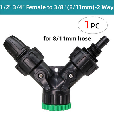 Kertek öntözőcsap csatlakozó tömlőosztók csatlakozó menet 1/2'' 3/4'' - 1/4'' 3/8'' 1/2'' horgas 2-utas 4-utas csőadapter