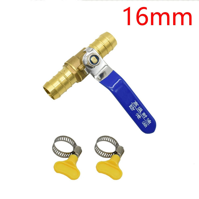 16 mm-es 19 mm-es levegő víztömlő szelep egyenes testű kerti csap Kerti öntözés Barb vízáramlás szabályozó szelep 1db