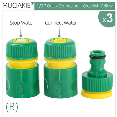 MUCIAKIE 3 DB csatlakozóadapter csepegtető szalag öntöző csaptelep tömlőcsatlakozó 1/2'' 3/4'' apa kerti vízcsatlakozóval
