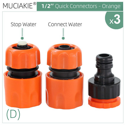 MUCIAKIE 3 DB csatlakozóadapter csepegtető szalag öntöző csaptelep tömlőcsatlakozó 1/2'' 3/4'' apa kerti vízcsatlakozóval