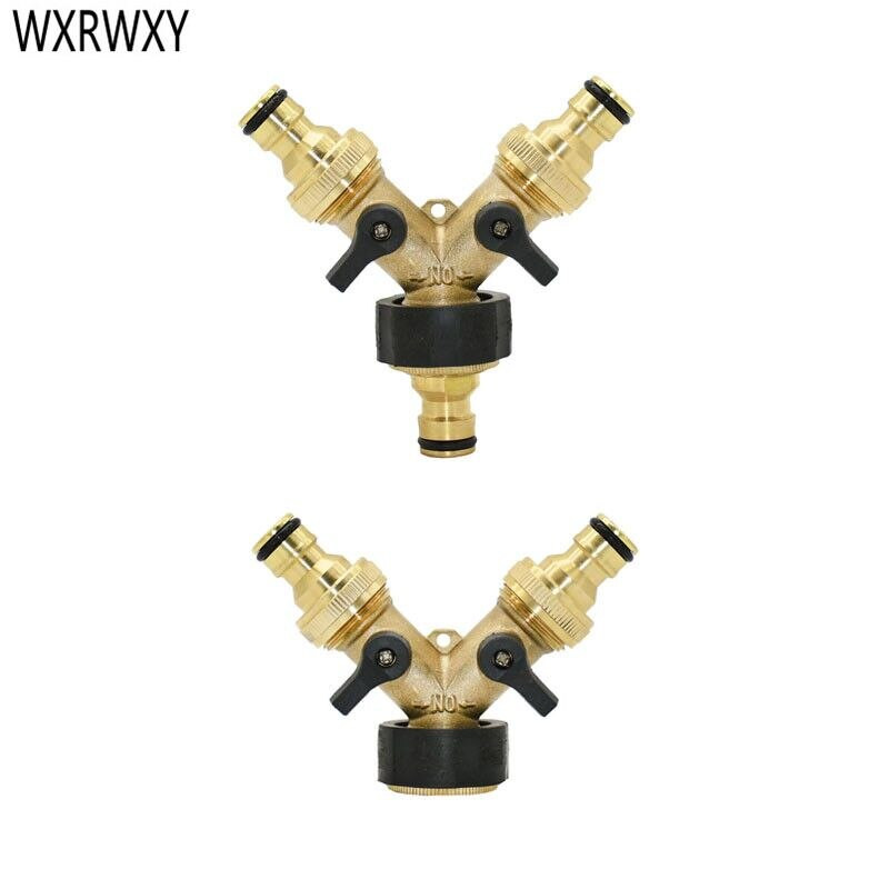 Žalvaris 3/4 sodo čiaupas 2 krypčių čiaupas Y jungtis Drėkinimo vožtuvas vandens skirstytuvo jungtys vandens skirstytuvas 1vnt
