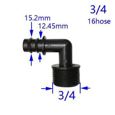 Apa 1/2 3/4 - 16mm 20mm 25mm könyökszögű csatlakozó 90 fokos vízcsatlakozó 1/2 3/4 25mm tömlőadapter 4db