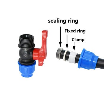 T-type 20/25/32/40/50/63mm Pvc Pe Tube Tee Quick Connector Ball Valve Water Splitter Garden Tap Tee Βαλβίδα ελέγχου ροής νερού