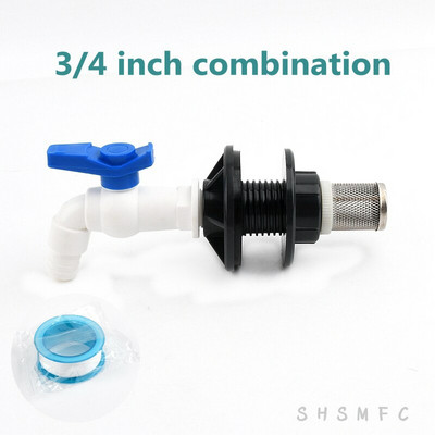 1–8 vnt. 1/2, 3/4, 1 colio UPVC dvigubo sriegio vandens bako jungtys sodo drėkinimo priedai žuvų rezervuaro jungtis