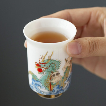 Φλιτζάνι τσαγιού Dragon Boat Festival Κινέζικο Vintage Φλιτζάνι Τσάι Κεραμικό Βαρέλι Όμορφο καρτούν Φλιτζάνι τσαγιού Τελετή τσαγιού Ένα φλιτζάνι τσάι