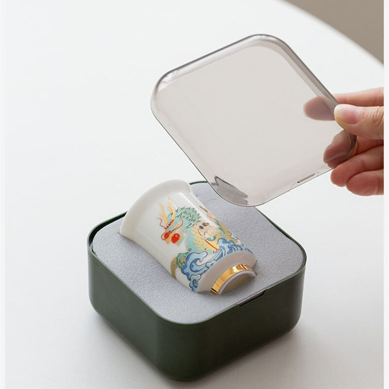 Sárkányhajó Fesztivál teáscsésze Kínai Vintage teáscsésze kerámia hordó Gyönyörű rajzfilm teáscsésze teás edény Egy csésze teás szertartás