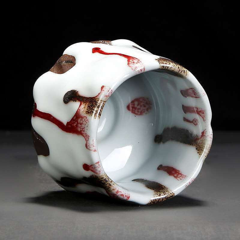 Cuptor mare Tianmu Jianzhan Lemn de foc Ru Cuptor din ceramică Kung Fu Set de ceai o singură ceașcă de ceramică grosieră Master Cup o singură cană cadou