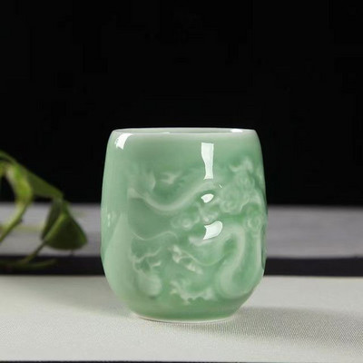 Japán Longquan Celadon teáscsésze Kung Fu teáskészlet kerámia kreatív irodai vizes csésze kézzel készített porcelán teástál ajándék ital