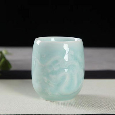 Japán Longquan Celadon teáscsésze Kung Fu teáskészlet kerámia kreatív irodai vizes csésze kézzel készített porcelán teástál ajándék ital
