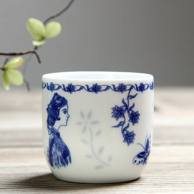 110 ml Jing De Zhen mázas festmény kis kapacitású kerámia teáscsésze porcelán teáscsésze háztartási kínai kung fu csésze teáskészlet kellékek