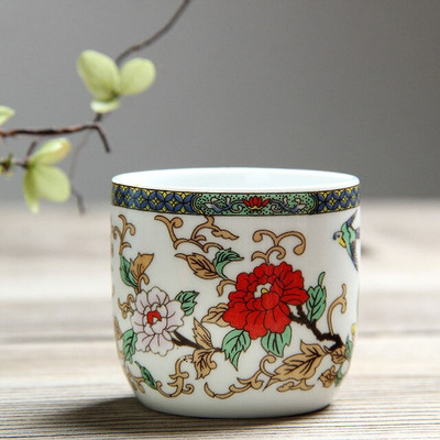 110 ml Jing De Zhen mázas festmény kis kapacitású kerámia teáscsésze porcelán teáscsésze háztartási kínai kung fu csésze teáskészlet kellékek