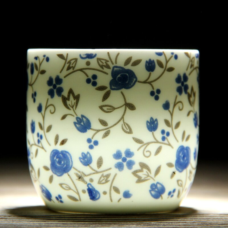 110 ml Jing De Zhen mázas festmény kis kapacitású kerámia teáscsésze porcelán teáscsésze háztartási kínai kung fu csésze teáskészlet kellékek