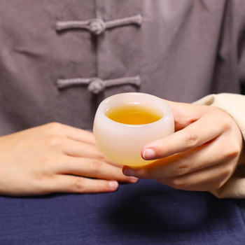 Висококачествена порцеланова чаша за чай от бял нефрит Керамика Майсторски чаши Чаша за чай Kung Fu Чаша за чай Чаша за чай Чаши за чаши Чаши за саке Аксесоари
