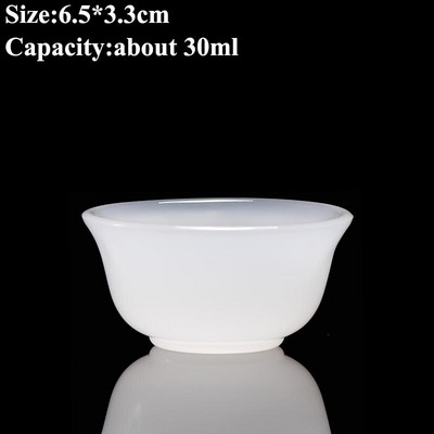 Kiváló minőségű fehér jade porcelán teáscsésze Kerámia Mestercsészék Kung Fu teáscsésze teástál ivóedények teáscsészék Sake tálak Kiegészítők