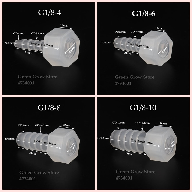 200 buc ~ 5 buc G1/8 G1/4 filet femel articulație directă acvariu rezervor de pește furtun articulații pagoda adaptor pompă de aer conectori de apă de grădină