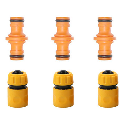 6 DB kerti ABS gyors tömlőcsatlakozó 1/2" dupla dupla csatlakozó csukló adapter hosszabbító készlet tömlőcső cső vízpisztoly szerelvényhez