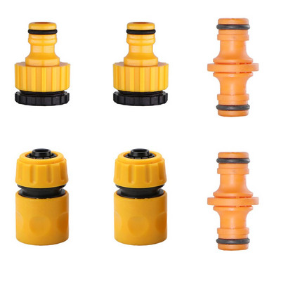 6 DB kerti ABS gyors tömlőcsatlakozó 1/2" dupla dupla csatlakozó csukló adapter hosszabbító készlet tömlőcső cső vízpisztoly szerelvényhez