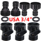 Plastikinės sodo žarnos 3/4 colių moteriškos jungties remonto komplektas su uždarymo vožtuvo guminiu tarpikliu, skirtu žarnos vandens pistoleto adapteriui