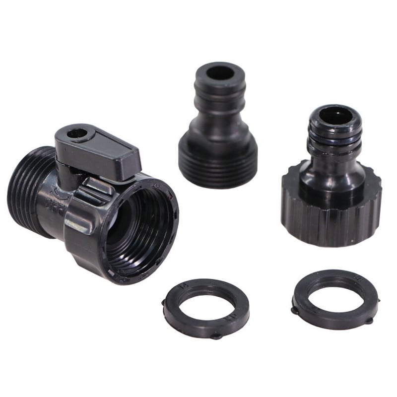 Plastikinės sodo žarnos 3/4 colių moteriškos jungties remonto komplektas su uždarymo vožtuvo guminiu tarpikliu, skirtu žarnos vandens pistoleto adapteriui