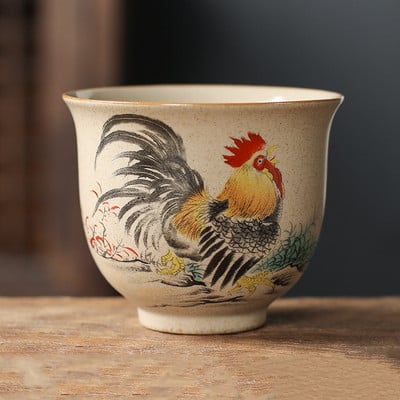 12 cești de ceramică zodiac chinezesc în stil set de ceai de ceai cu animale bol pentru ceremonia ceaiului ceașcă de ceai tigru