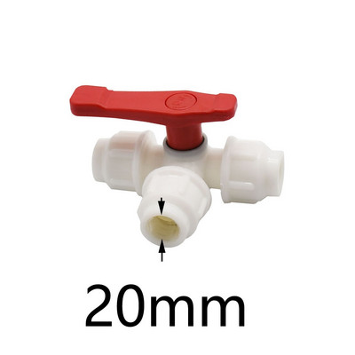20/25/32/40/50/63mm țeavă de apă cuplare tee supapă cu bilă din plastic 3 căi conector rapid tip T PVC PE conexiune rapidă 1 buc