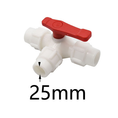 20/25/32/40/50/63mm țeavă de apă cuplare tee supapă cu bilă din plastic 3 căi conector rapid tip T PVC PE conexiune rapidă 1 buc
