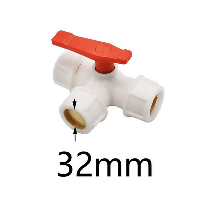 20/25/32/40/50/63mm țeavă de apă cuplare tee supapă cu bilă din plastic 3 căi conector rapid tip T PVC PE conexiune rapidă 1 buc