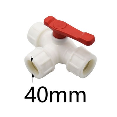 20/25/32/40/50/63mm țeavă de apă cuplare tee supapă cu bilă din plastic 3 căi conector rapid tip T PVC PE conexiune rapidă 1 buc