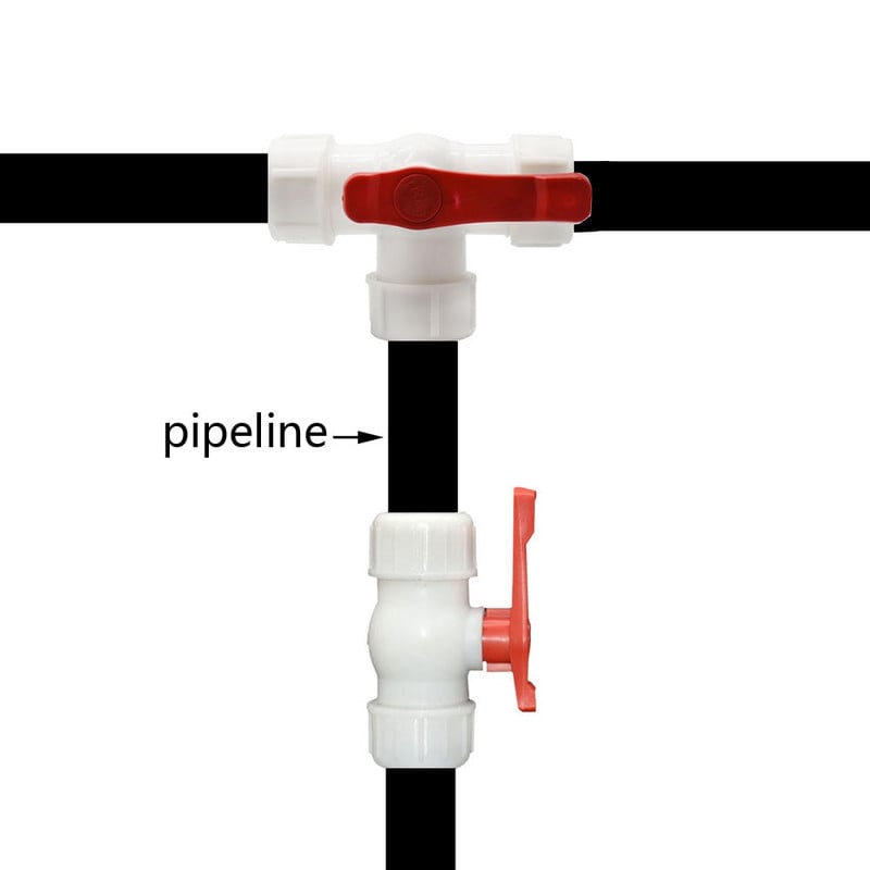 20/25/32/40/50/63mm țeavă de apă cuplare tee supapă cu bilă din plastic 3 căi conector rapid tip T PVC PE conexiune rapidă 1 buc