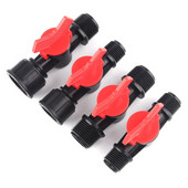2db 1/2" 3/4" menetes mini golyóscsap Kiváló minőségű kerti vízcsatlakozók csepegtető öntözőszelep tömlőkapcsoló vízszabályozók