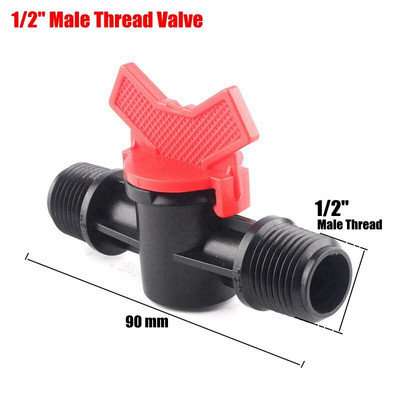 2db 1/2" 3/4" menetes mini golyóscsap Kiváló minőségű kerti vízcsatlakozók csepegtető öntözőszelep tömlőkapcsoló vízszabályozók
