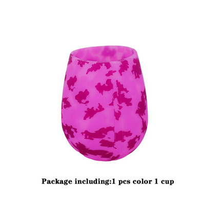 Pahare de vin din silicon, care nu se sparg, fără BPA, cu imprimeu portabil, cu apă în aer liber, pentru călătorii, picnic, piscină, barcă, camping