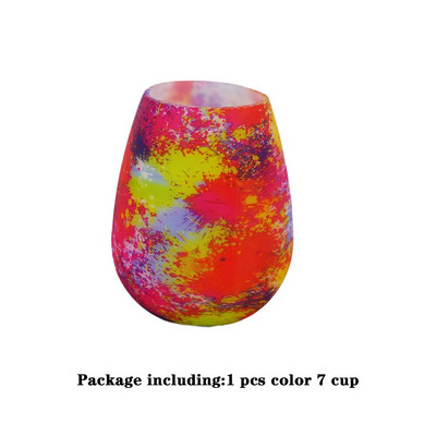 Pahare de vin din silicon, care nu se sparg, fără BPA, cu imprimeu portabil, cu apă în aer liber, pentru călătorii, picnic, piscină, barcă, camping